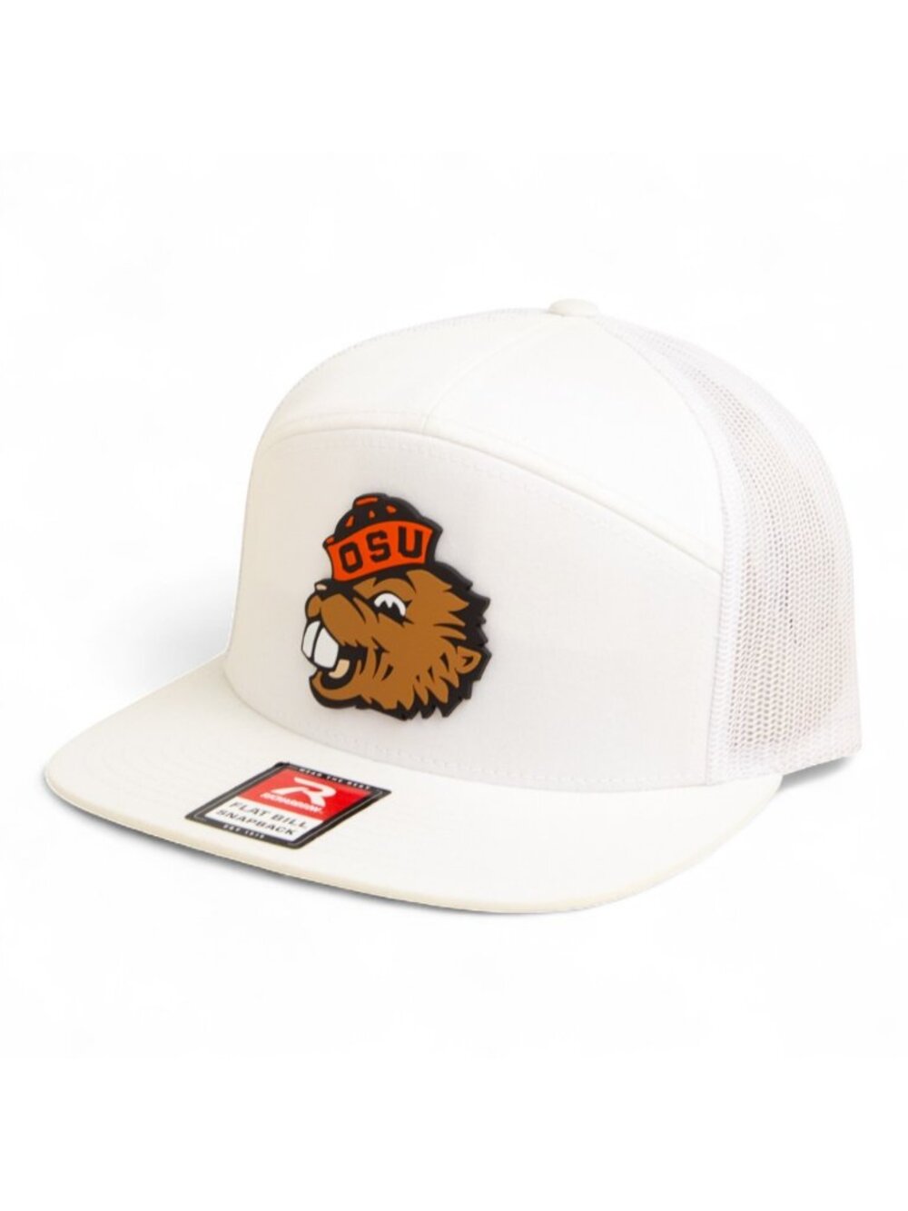 Oregon State Beavers Benny 3D Flat Bill Trucker Hat- White